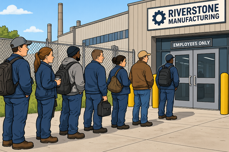 Waiting Outside a Locked Workplace May Be Paid Time