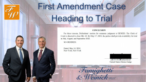 Perceived First Amendment Case Heads to Trial