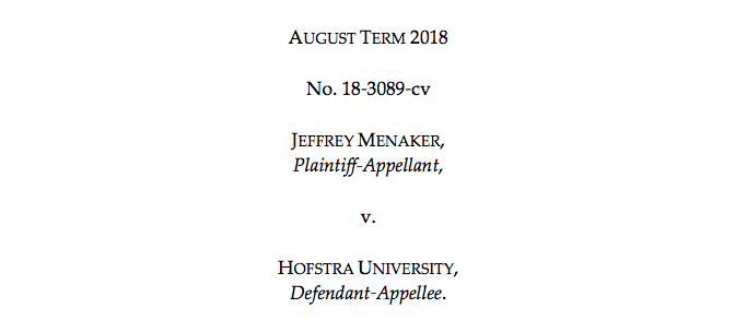 The rights of the accused- Menaker v. Hofstra