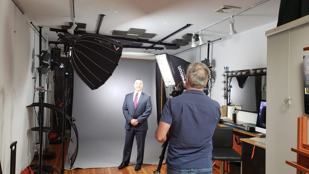 Pete works photographer to draw out his essence