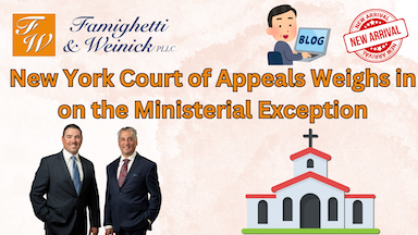 Court of Appeals Weighs in on Ministerial Exception